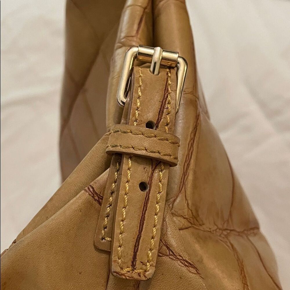 Dooney & Bourke Vintage Tan Croc Embossed Leather Shoulder Tote Bag 13x16 - Picture 16 of 16